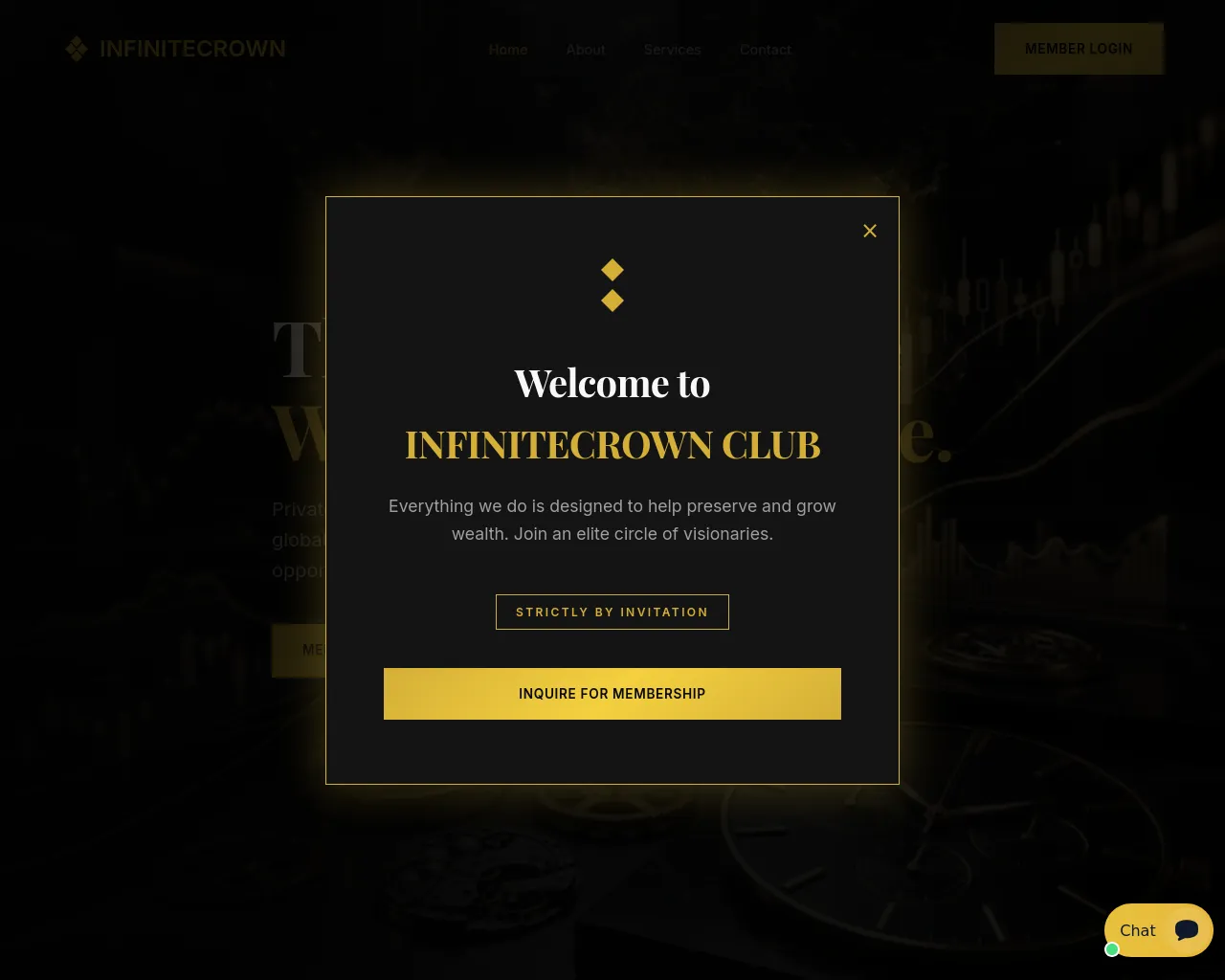 Screenshot of infinitecrown.club