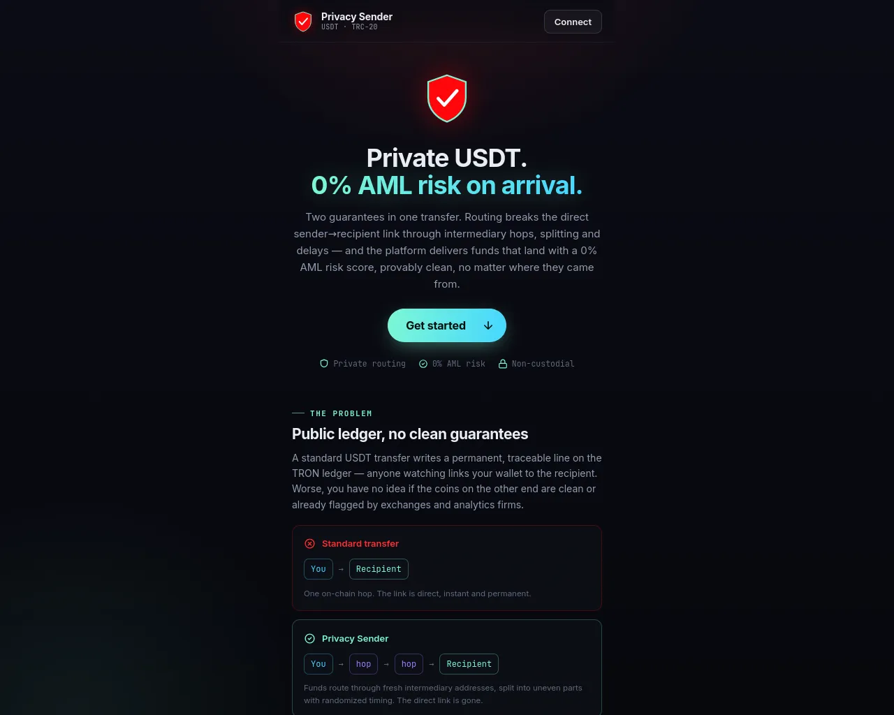 Screenshot of tronveil.xyz