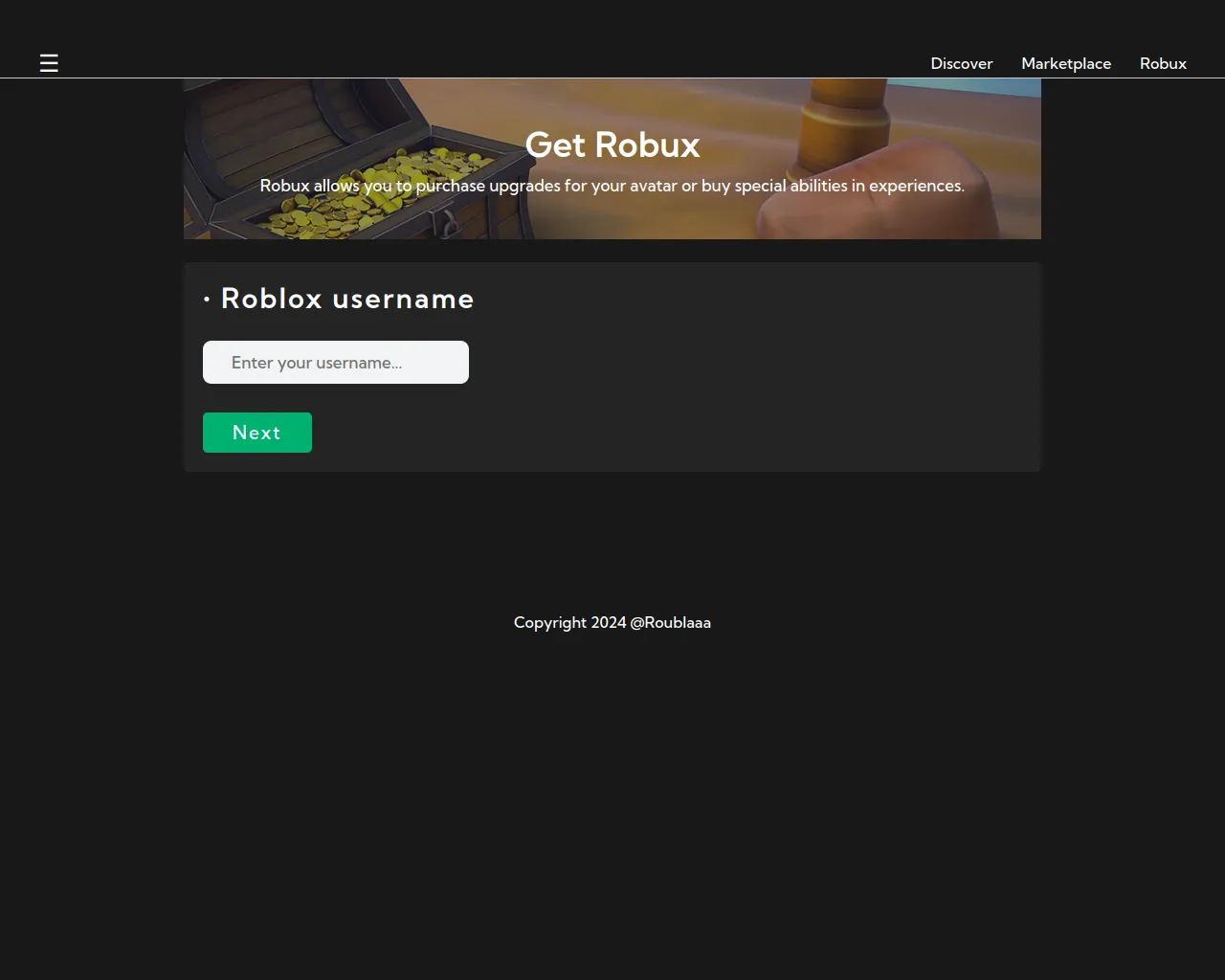 Screenshot of robux24h.vercel.app