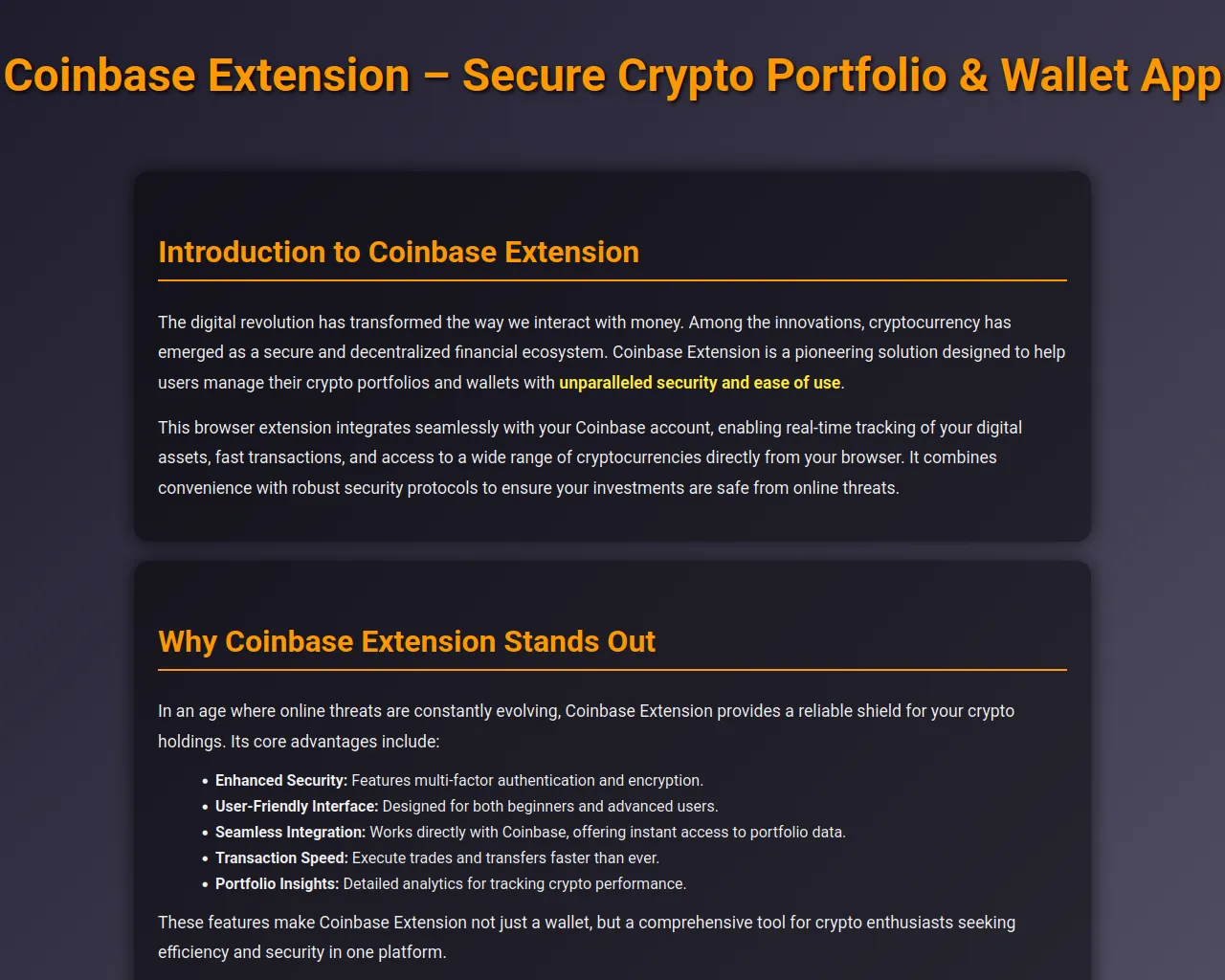 Screenshot of coinbsae-extansion-start.pages.dev