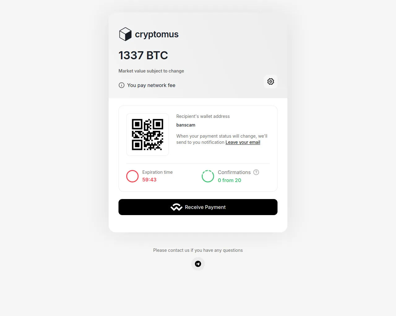 Screenshot of send-cryptomus.com
