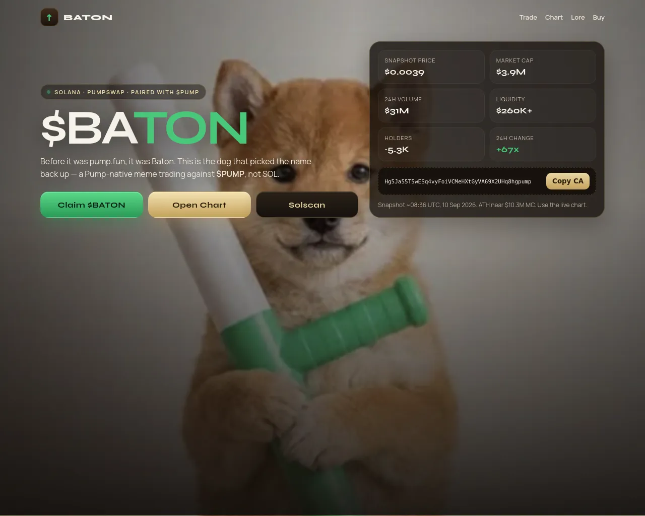 Screenshot of batonsol.xyz