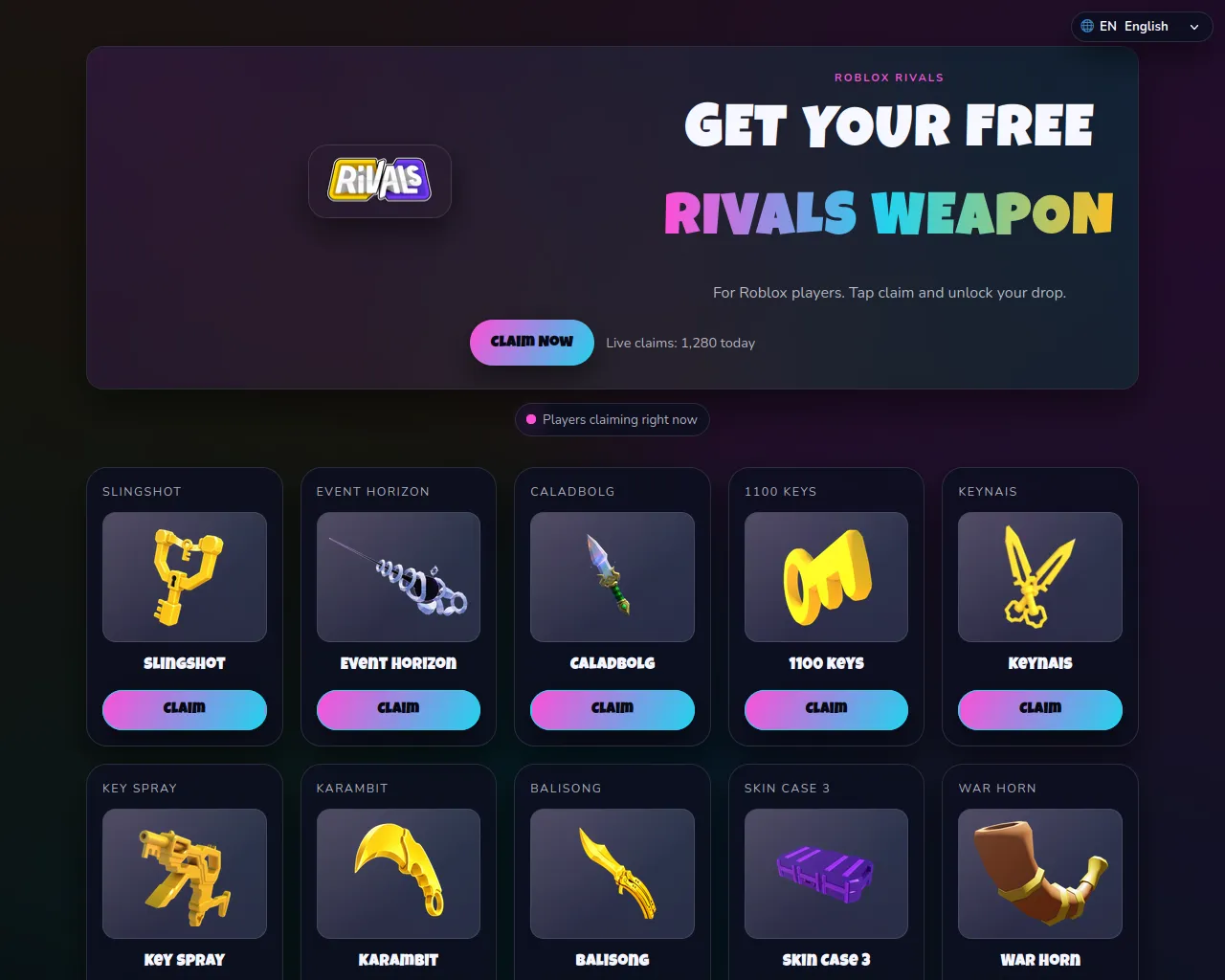 Screenshot of getrivals.pages.dev