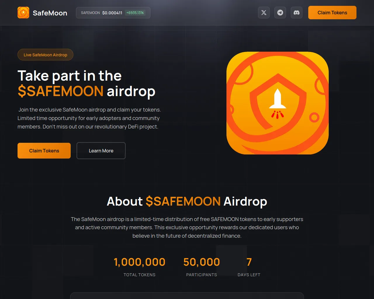 Screenshot of event-safemoon.fun