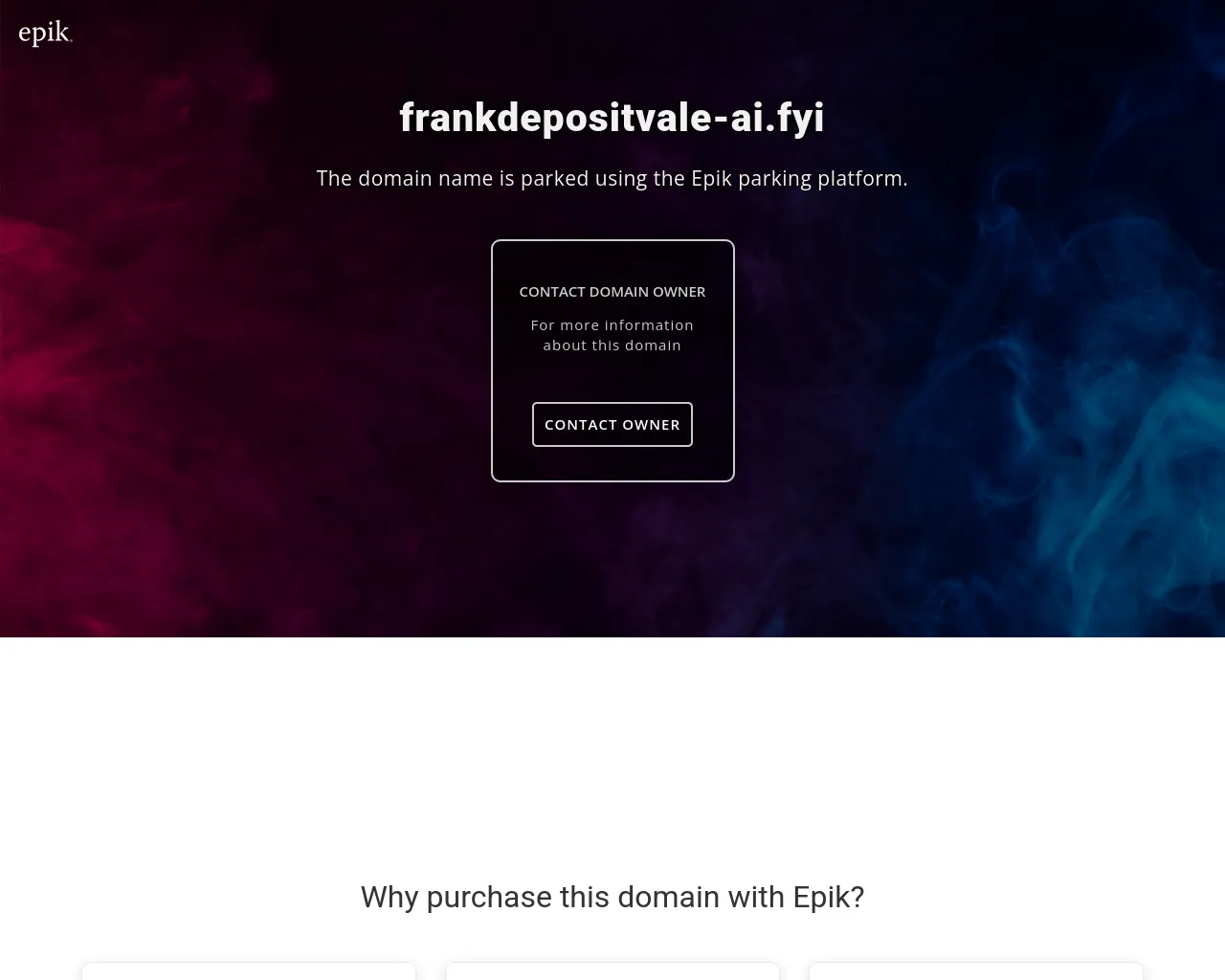 Screenshot of frankdepositvale-ai.fyi