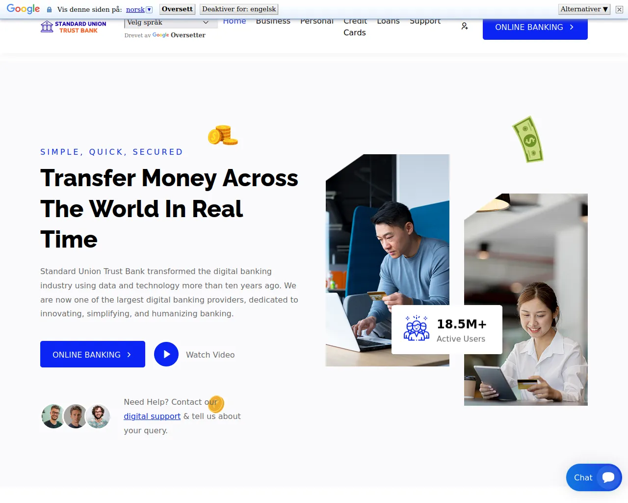 Screenshot of standarduniontrustbk.com