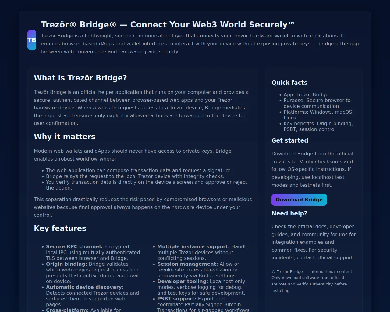 Screenshot of io-briedge-trezr.pages.dev