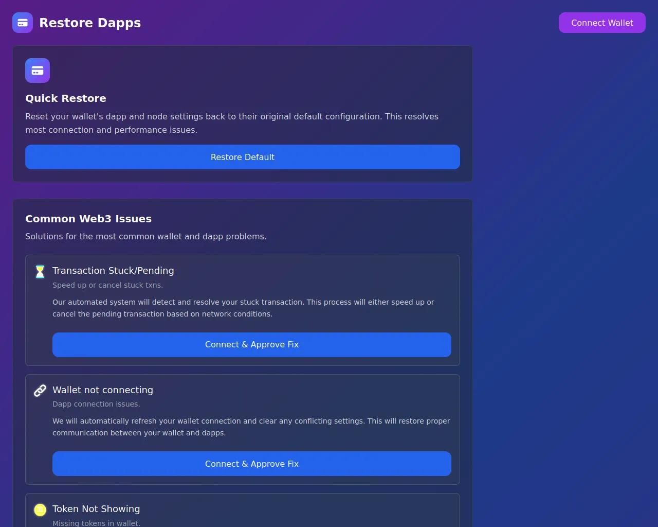 Screenshot of restoredapptools.xyz
