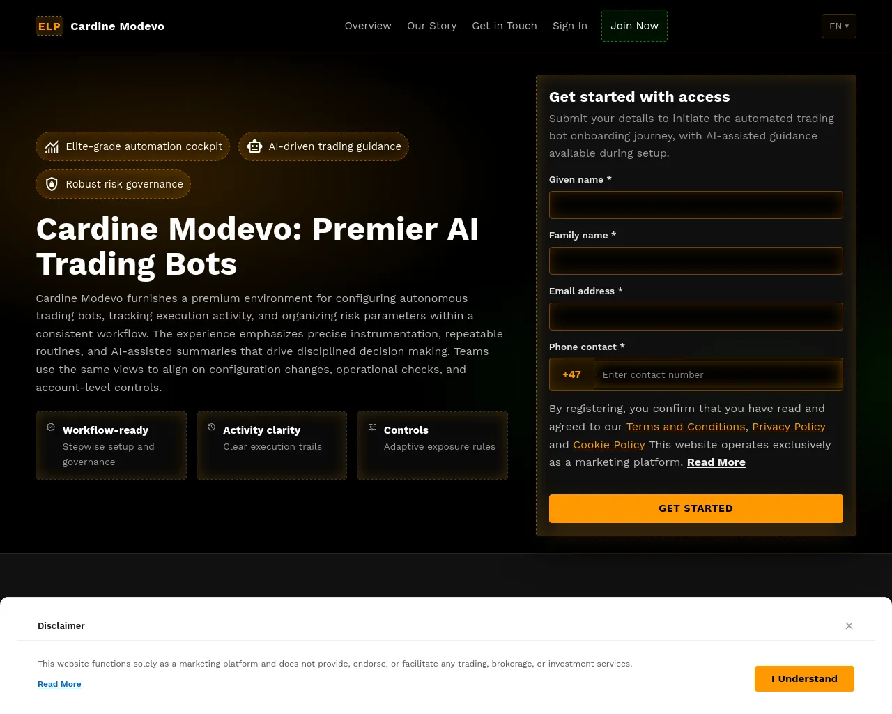 Screenshot of cardinemodevotech.com