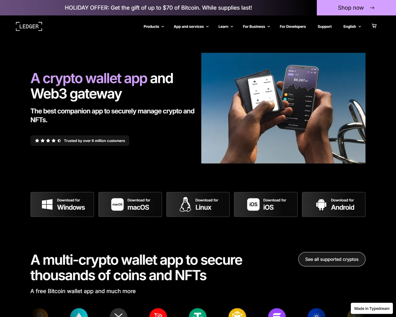 Screenshot of public-live-ledge-authd.typedream.app