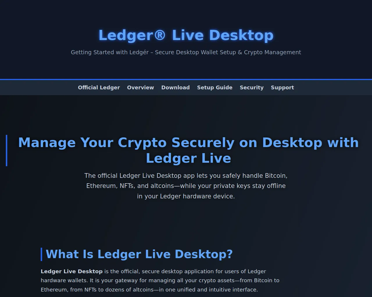 Screenshot of install-ledgers-desk.pages.dev