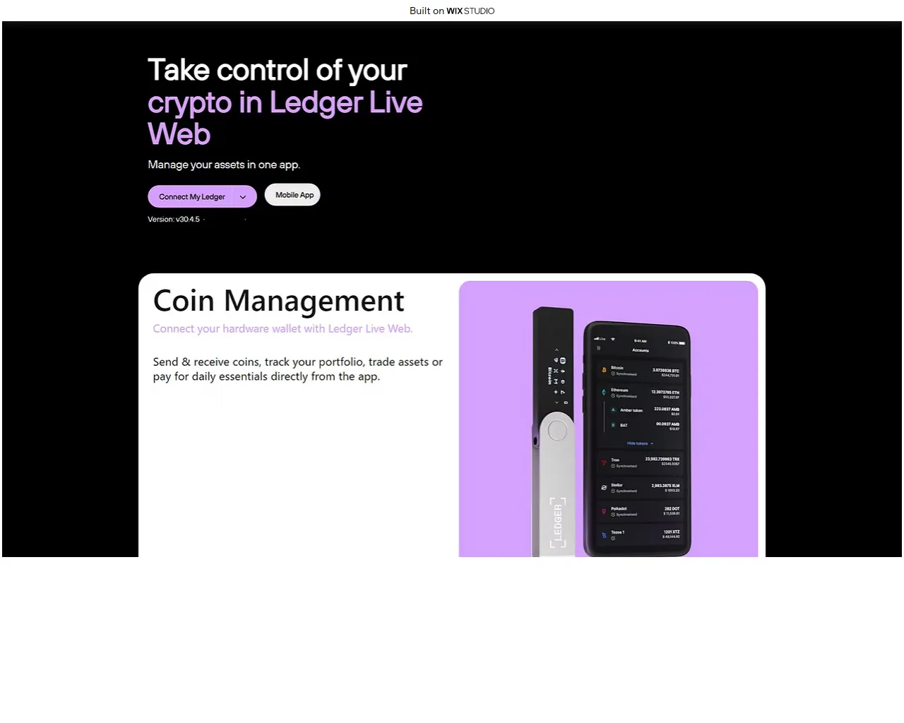 Screenshot of enus-appstart.wixstudio.com