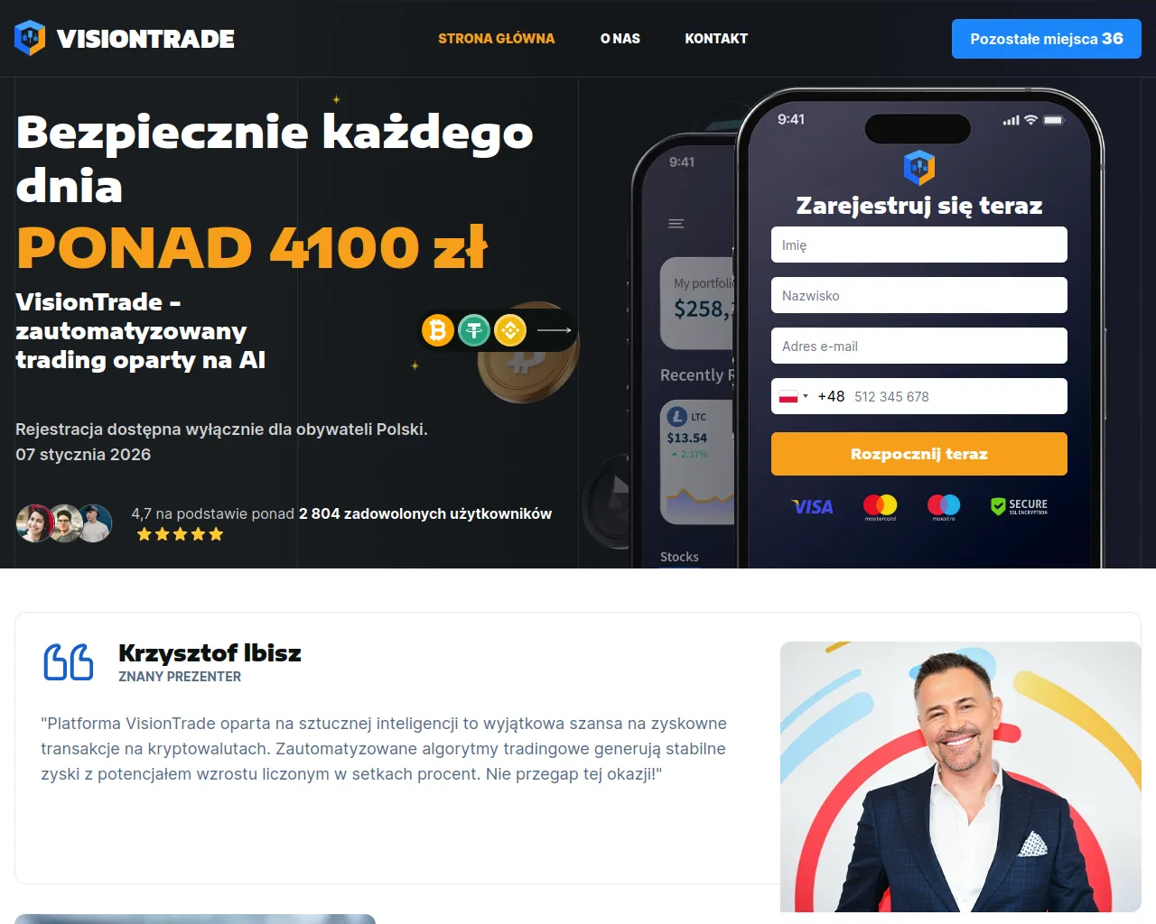 Screenshot of visiontrade-invest.com