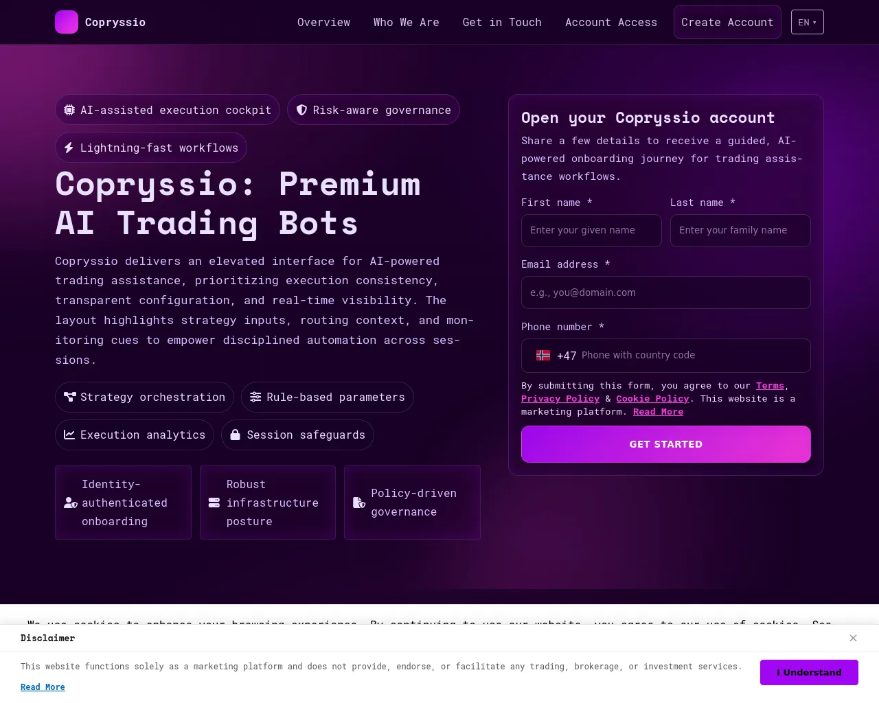 Screenshot of copryssio-software.com