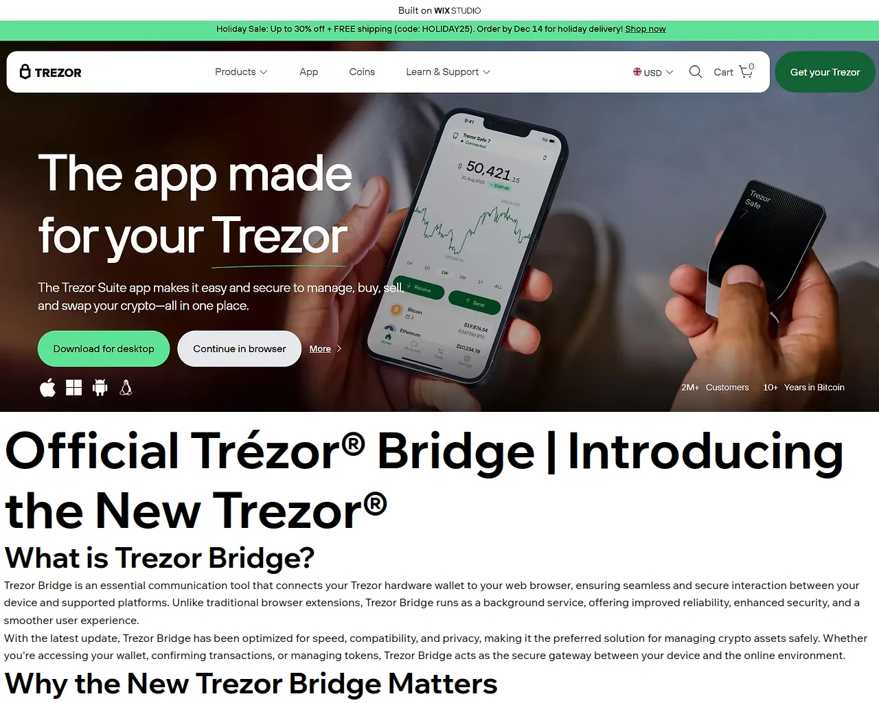 Screenshot of homepage-bridge-us.wixstudio.com