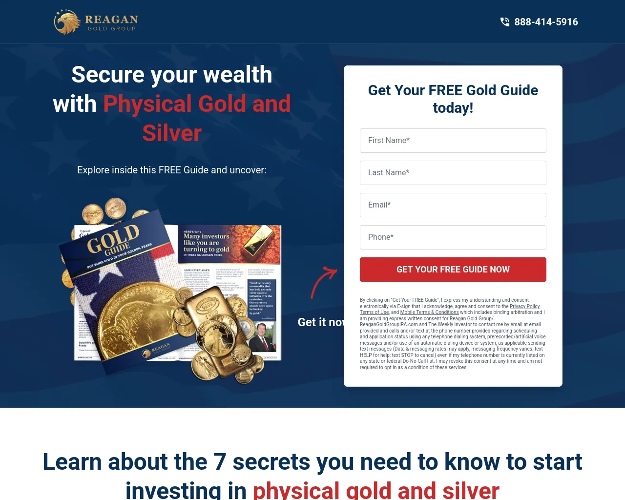 Screenshot of reagangoldgroupira.com