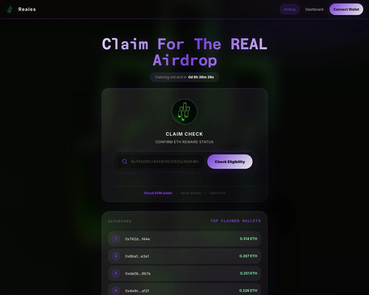 Screenshot of real.5a-evmcheck.lol
