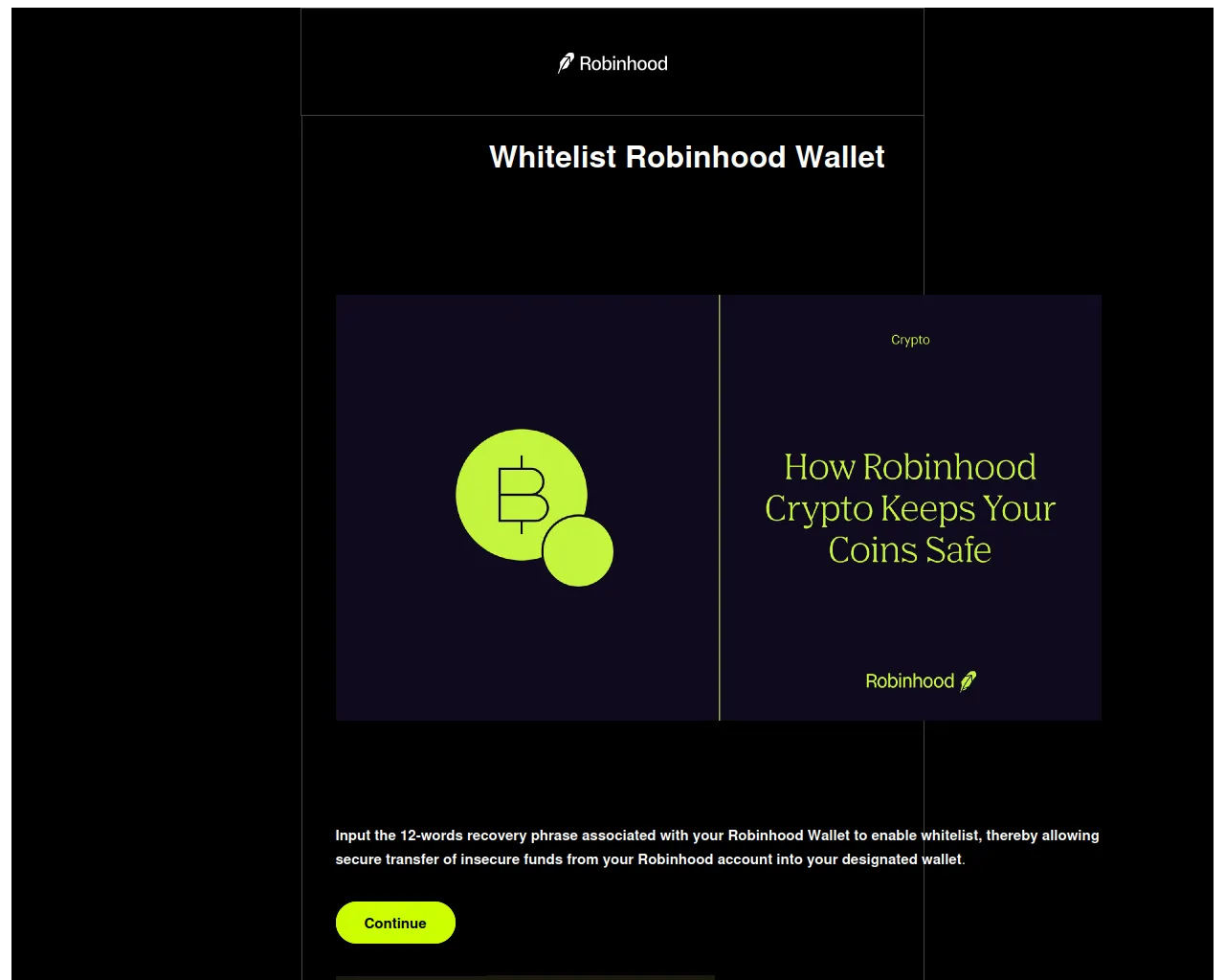 Screenshot of customwhitelistwallet.online