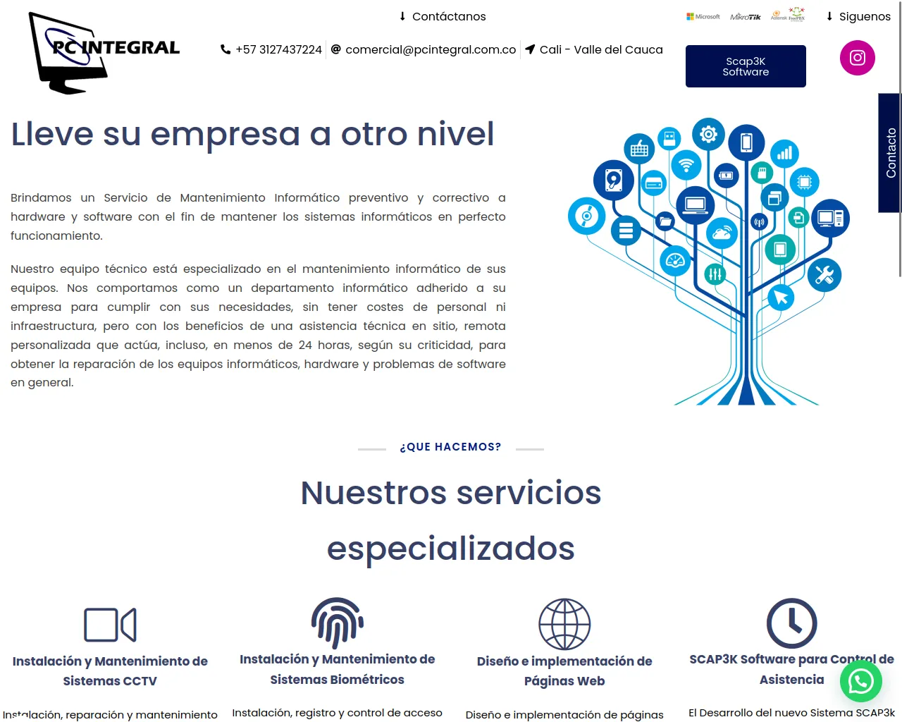 Screenshot of pcintegral.com.co
