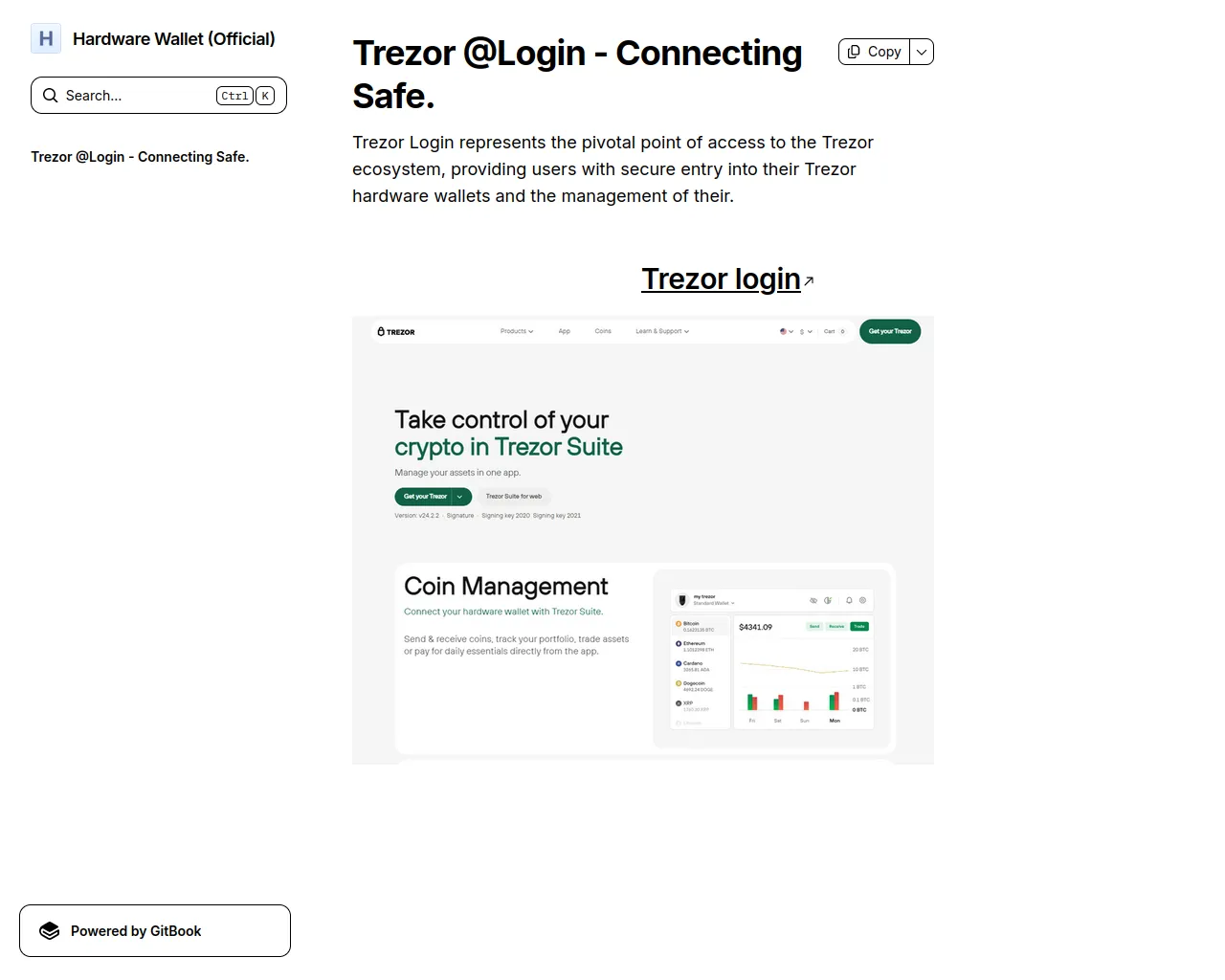 Screenshot of web3-trexzr-login.gitbook.io