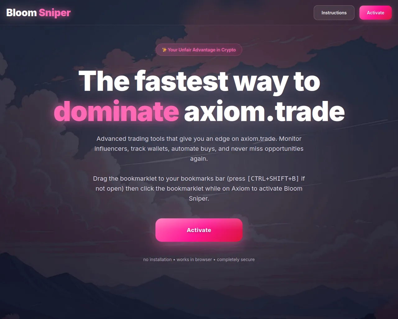 Screenshot of bloombotsniper.app