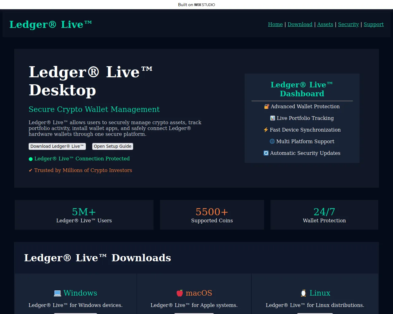 Screenshot of lekdger-usdesktop.wixstudio.com