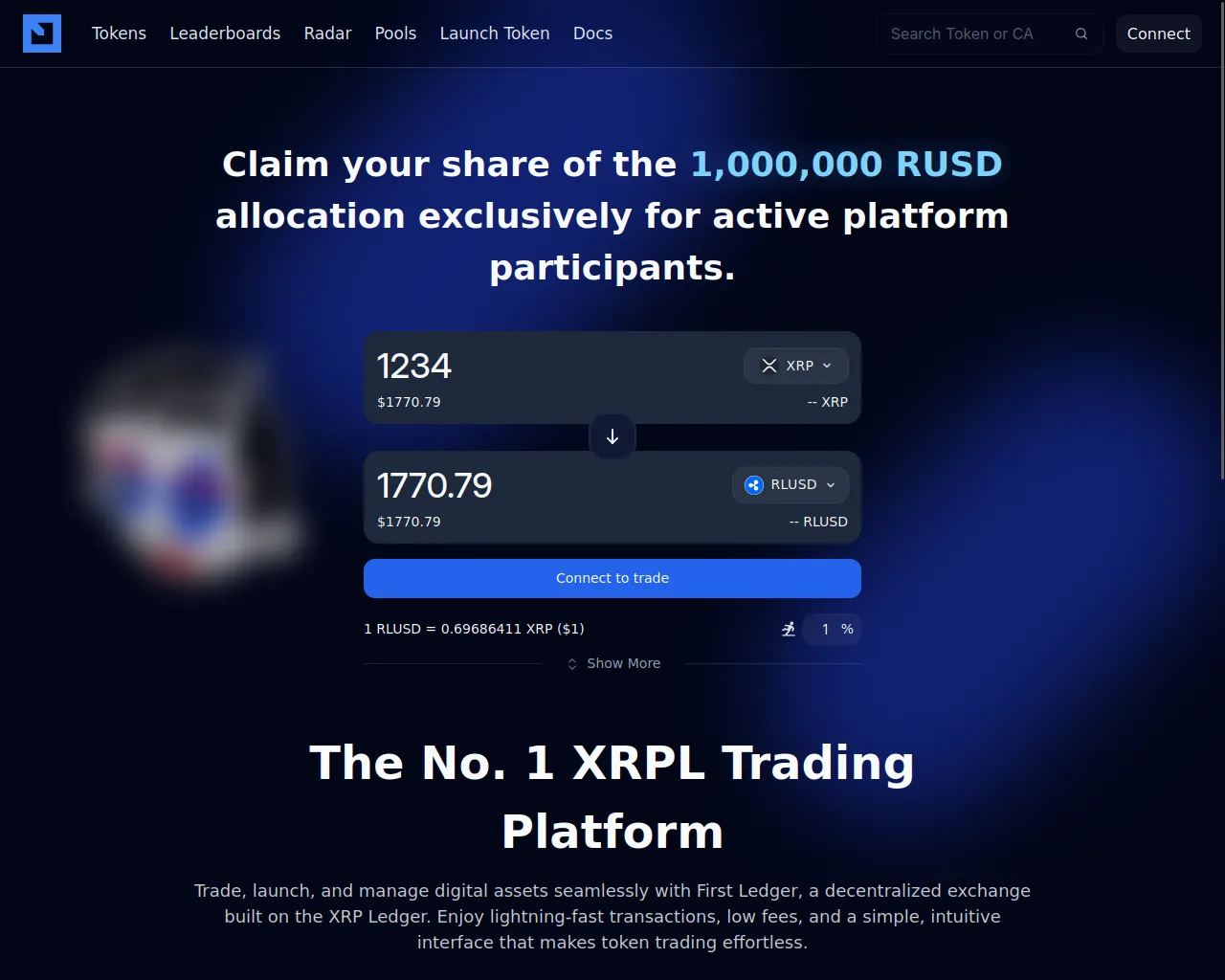 Screenshot of firstledger.trade