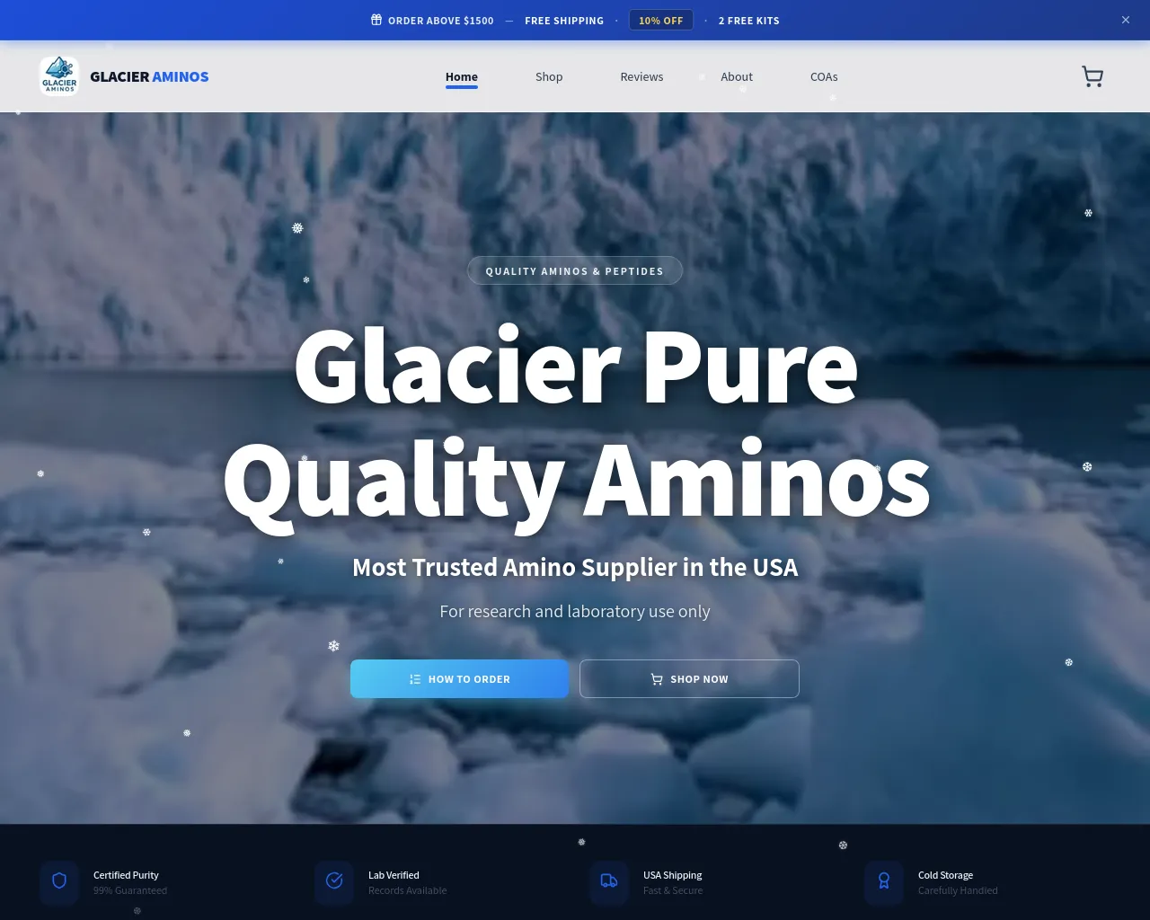 Screenshot of glaciersaminos.com
