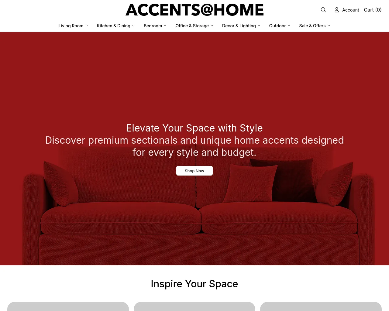 Screenshot of accentsathomeco.shop