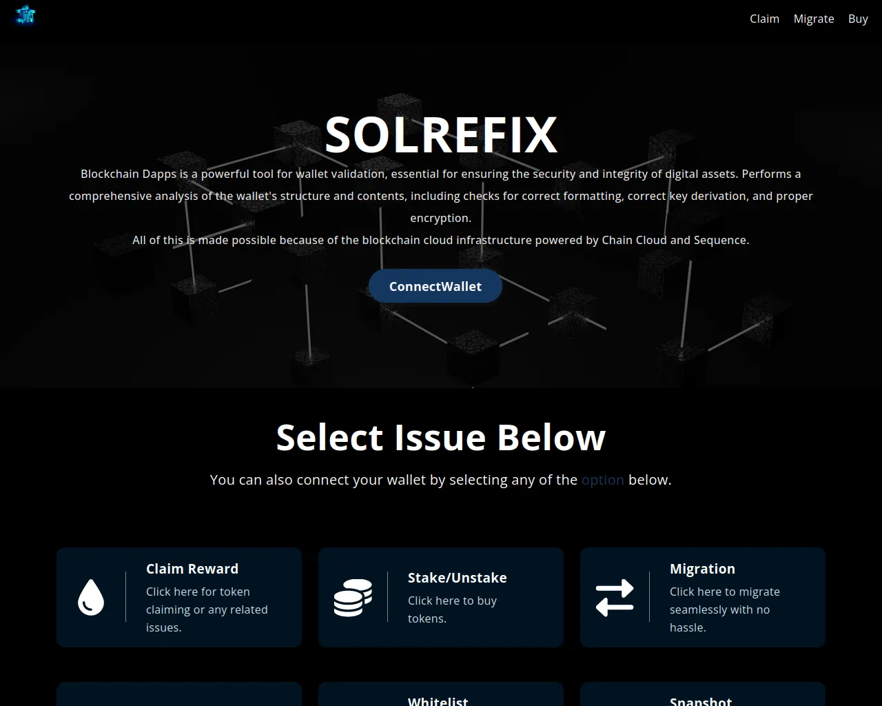 Screenshot of fixsol.xyz