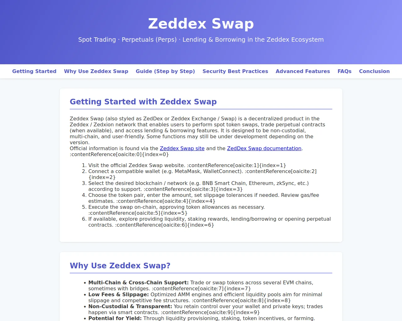 Screenshot of official-zeddex-swap.pages.dev