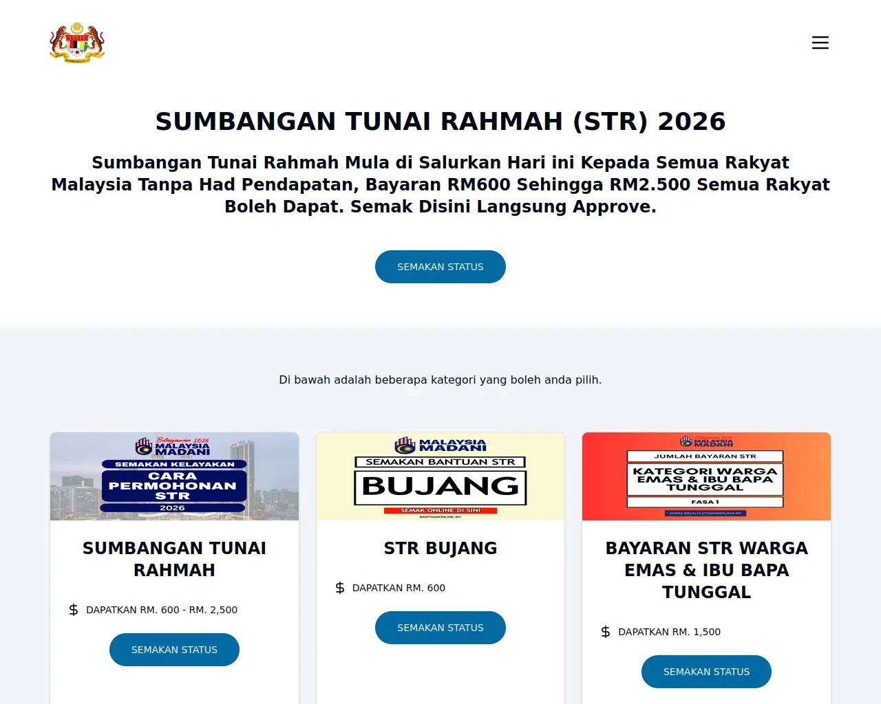 Screenshot of strsemakan.rojapk.com