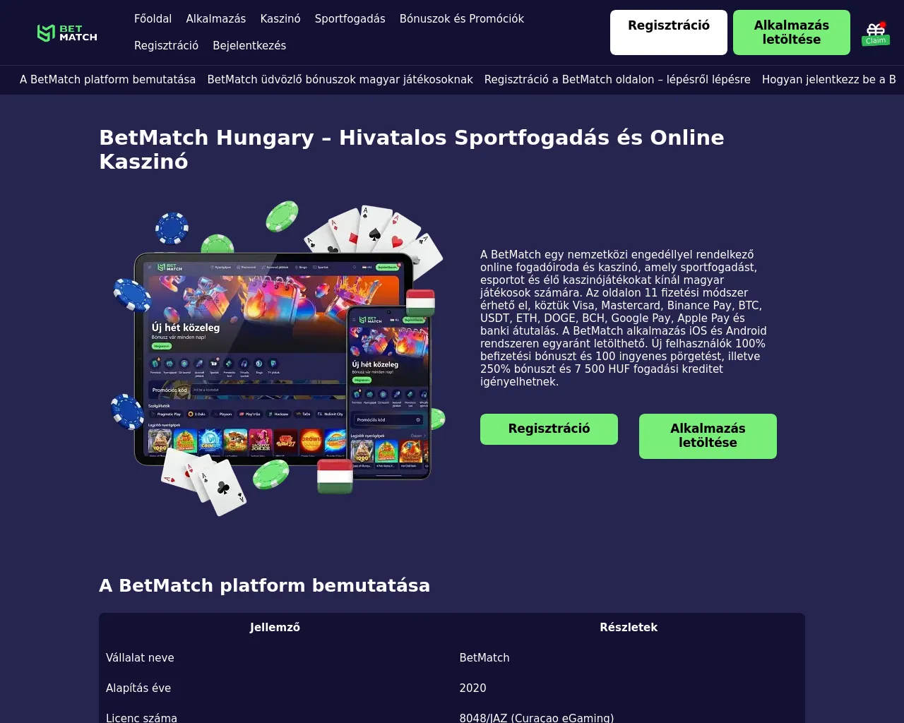 Screenshot of betmatchhu.com