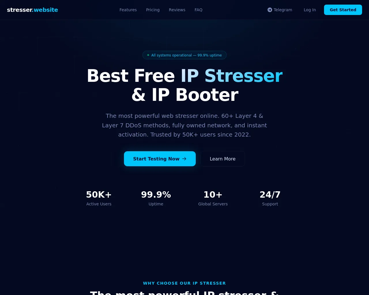 Screenshot of stresser.website