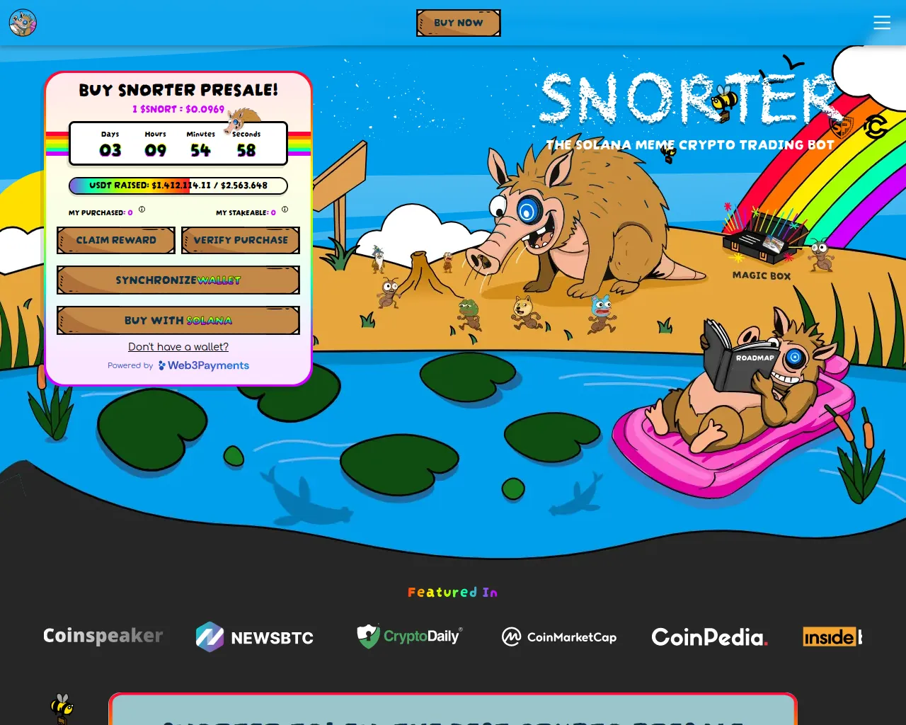 Screenshot of snortertoken-portal.pages.dev