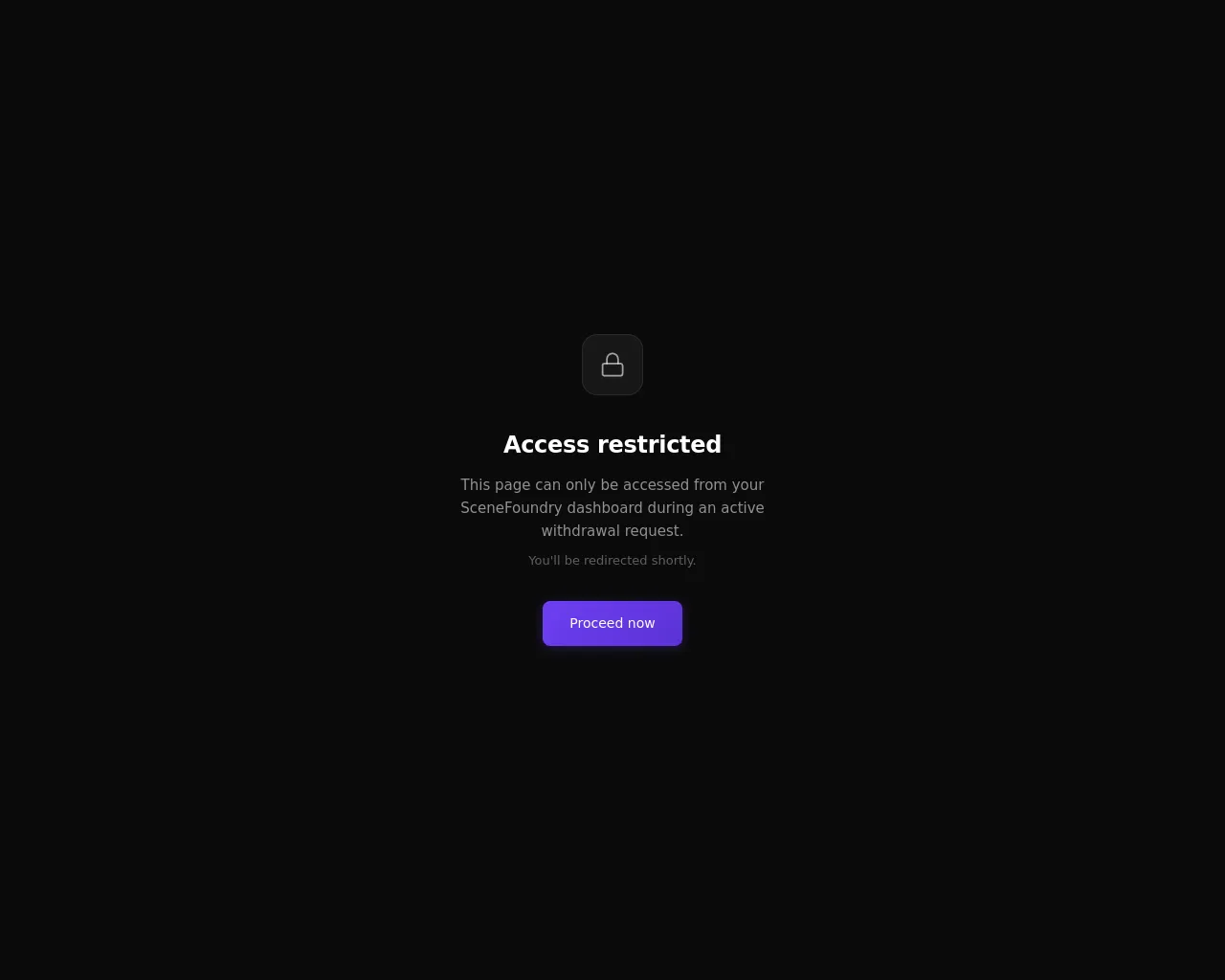 Screenshot of payments.scenefoundry.com