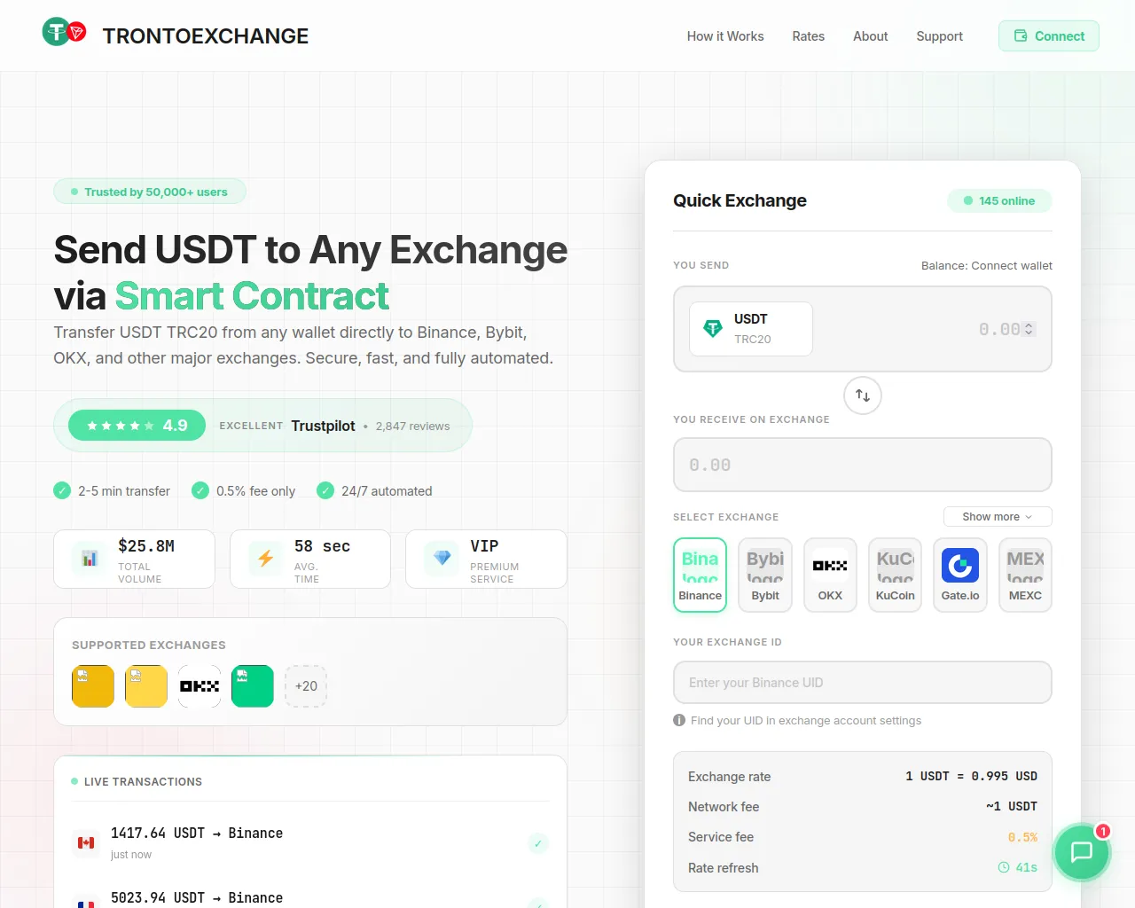 Screenshot of trontoexchange.com