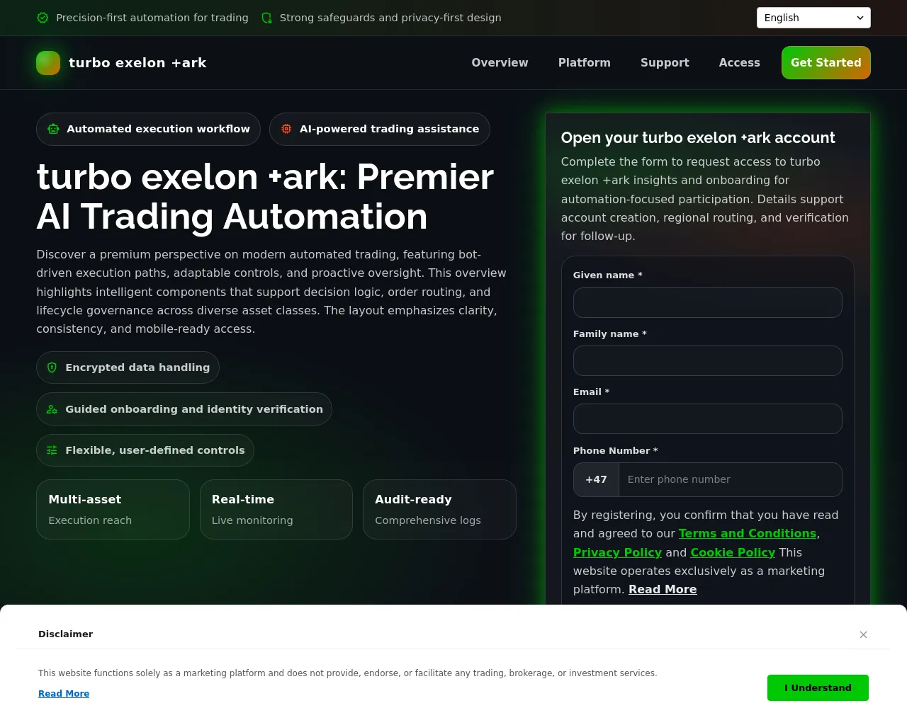 Screenshot of turboexelonark.pro
