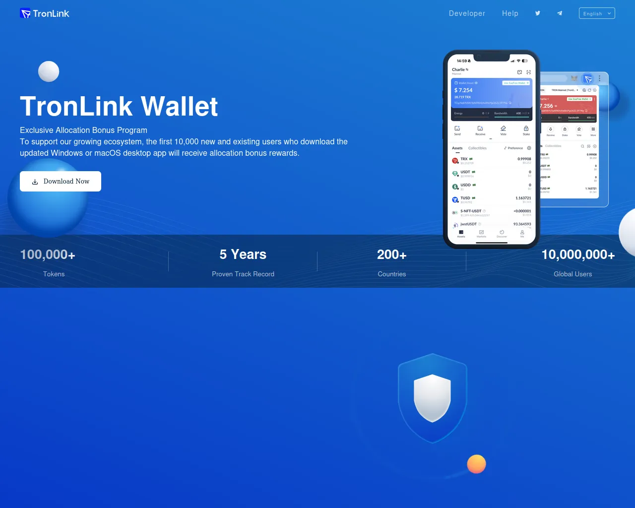 Screenshot of tronlink-app.io