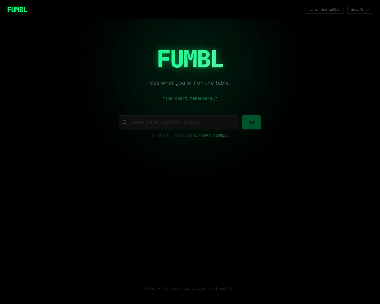 Screenshot of fumbl.xyz