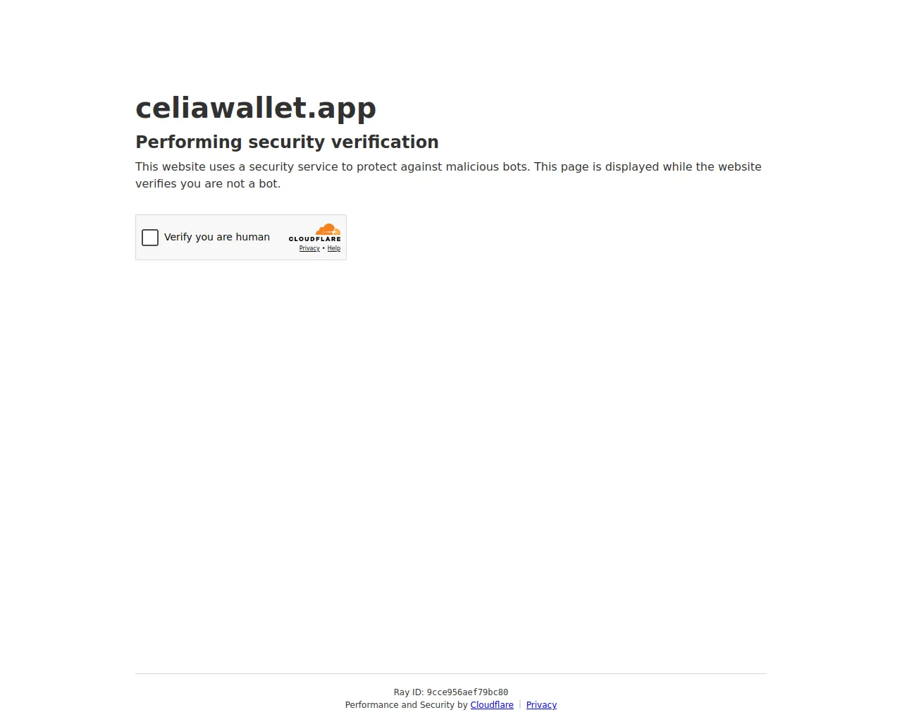 Screenshot of celiawallet.app