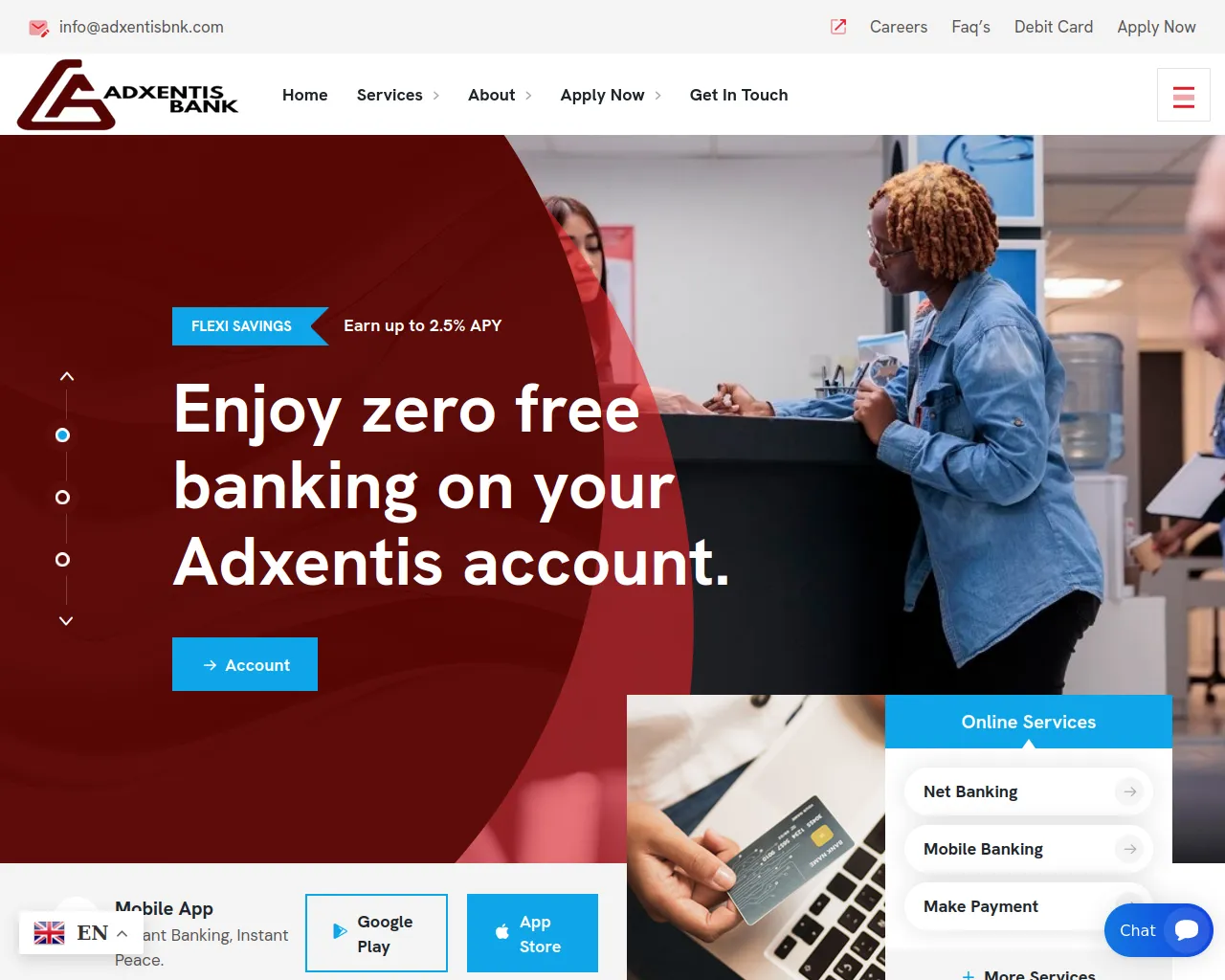 Screenshot of adxentisbnk.com
