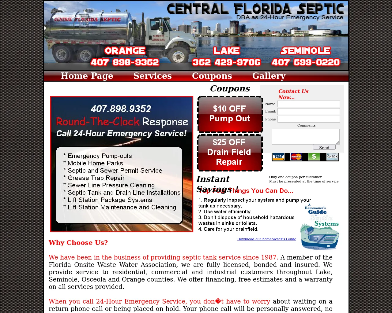 Screenshot of quicksepticservice.com