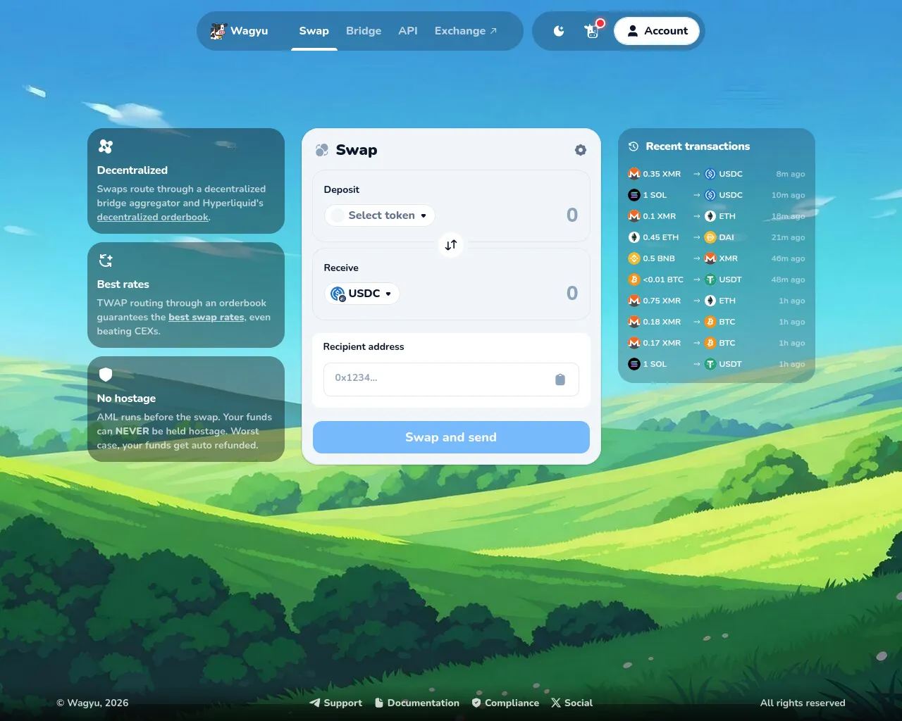 Screenshot of wagyu.xyz