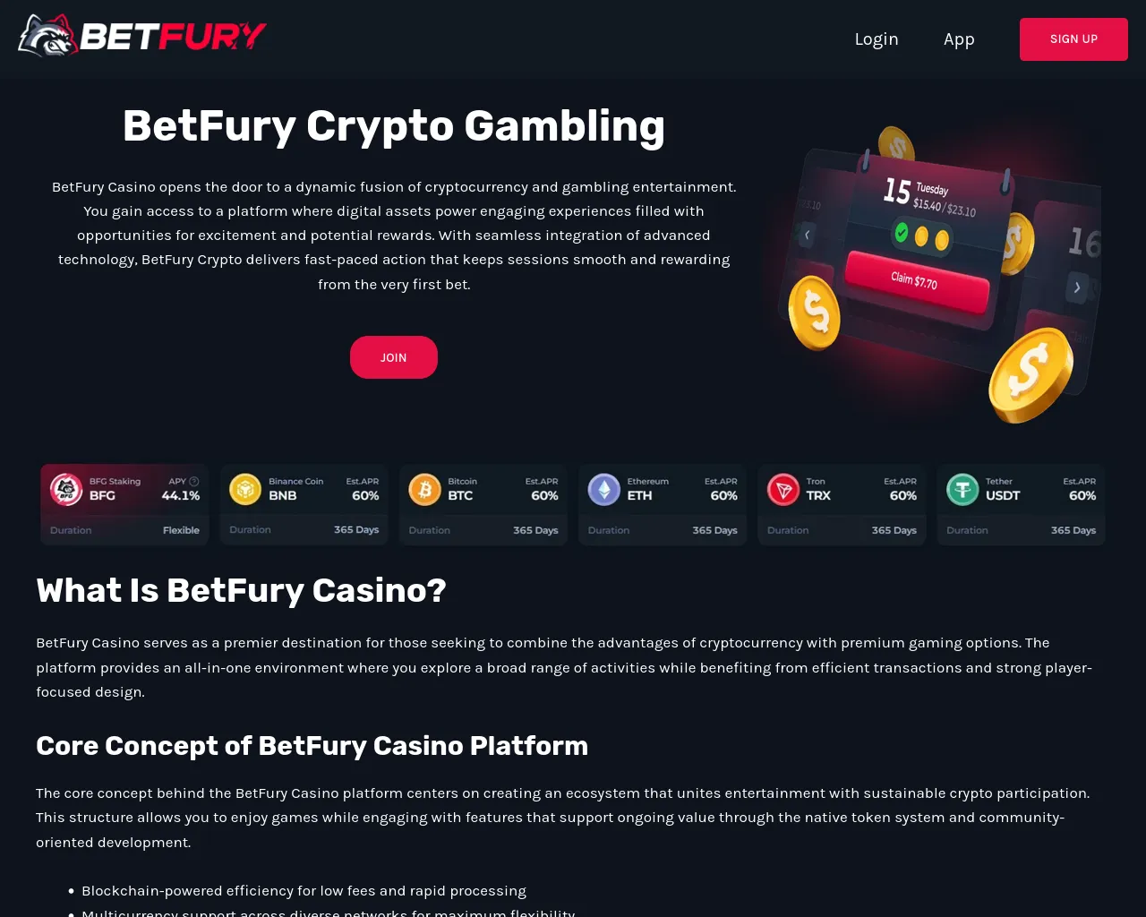 Screenshot of betfurycrypto.com