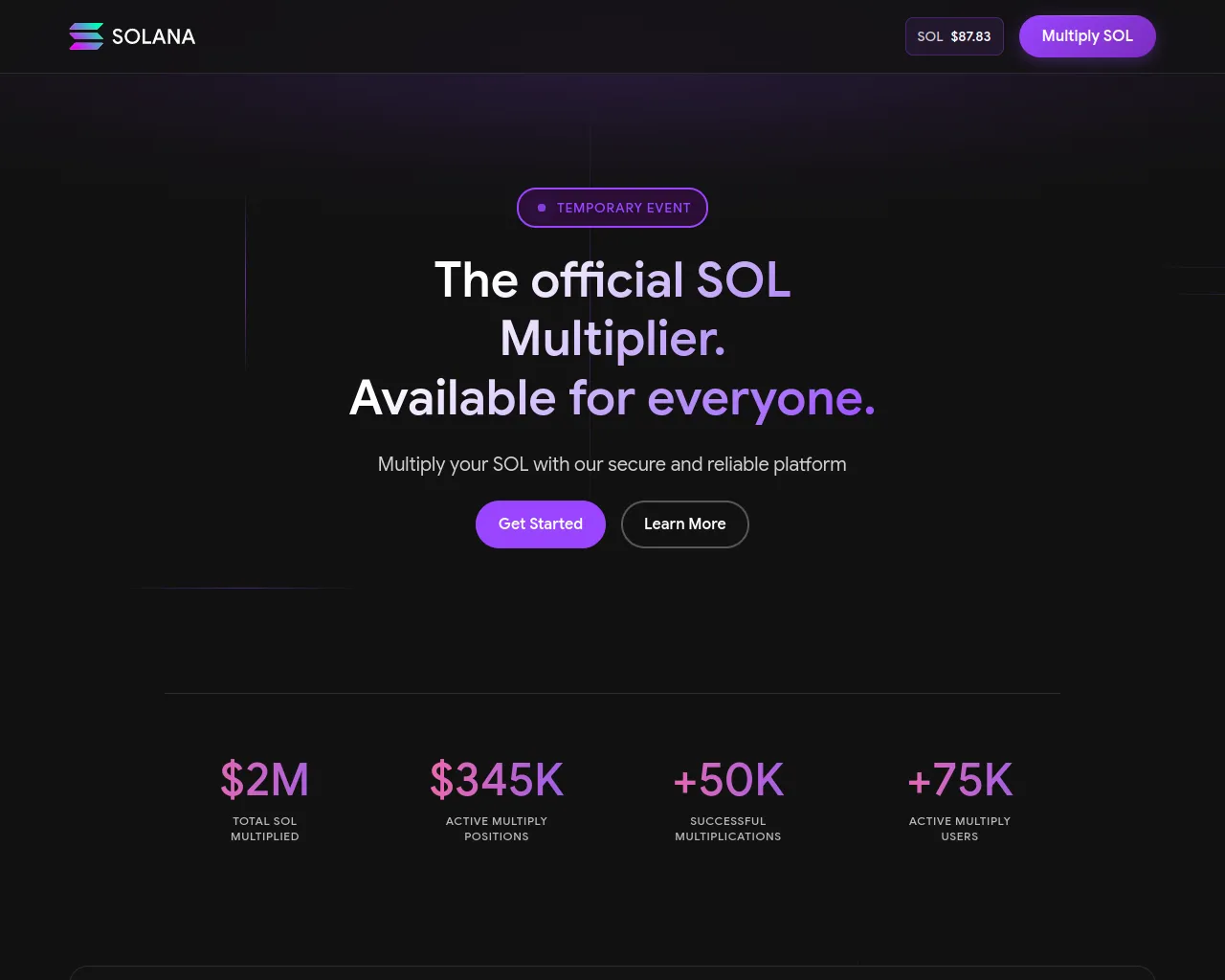 Screenshot of solmultiplier.site