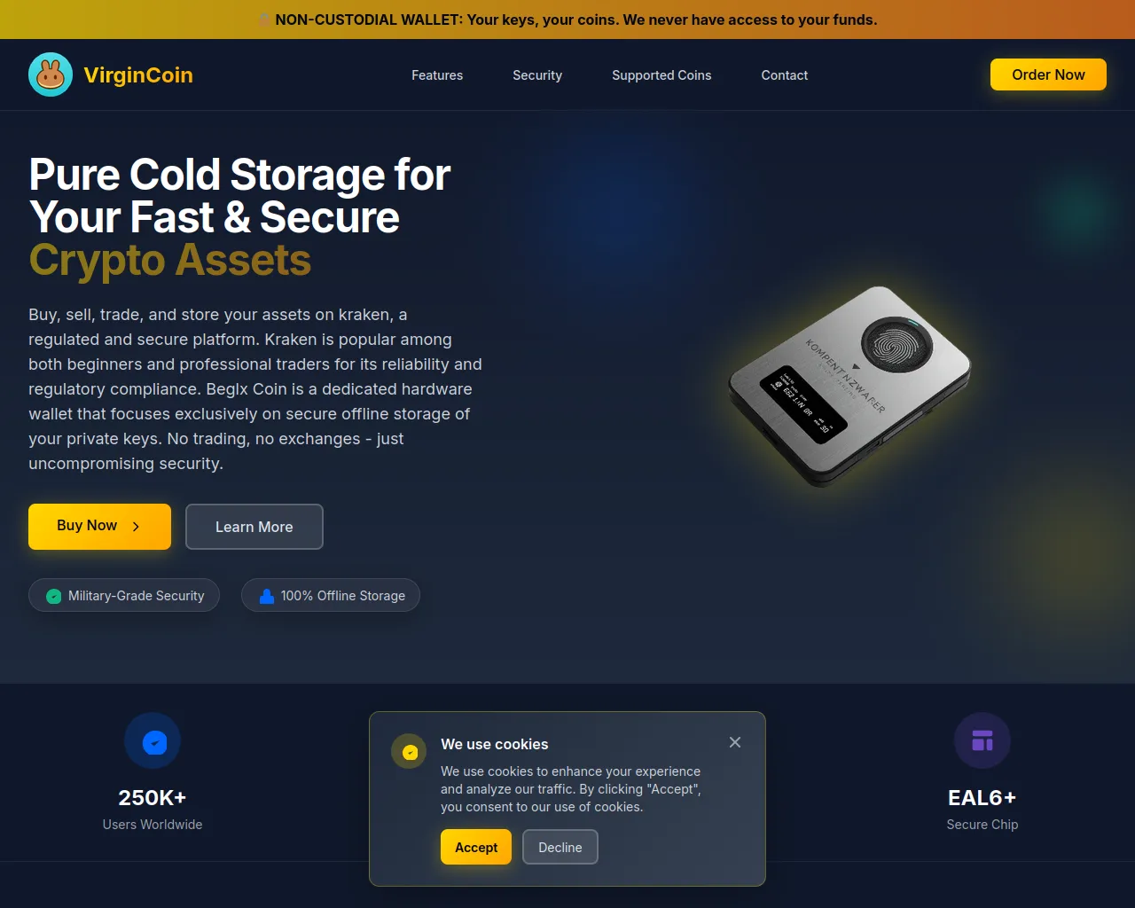 Screenshot of virgincoin.co.com
