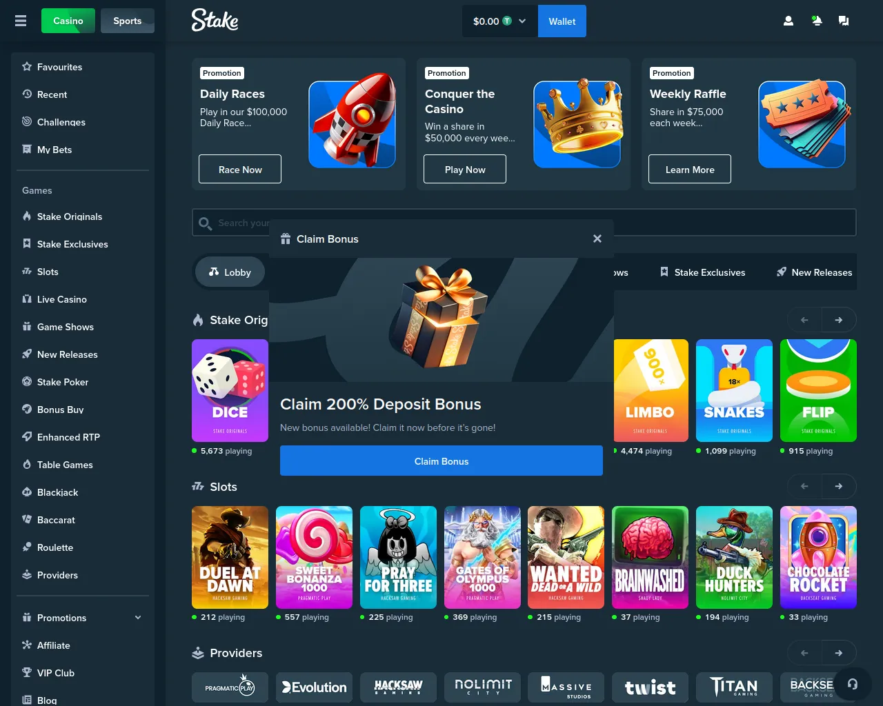 Screenshot of stake-claim-bonus.com