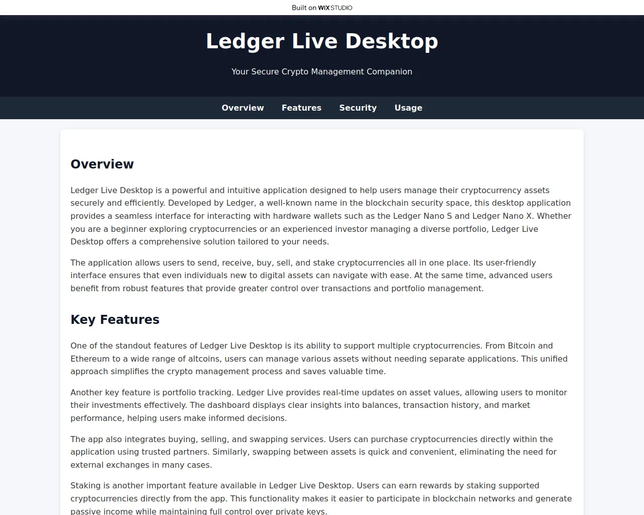 Screenshot of desktop-used.wixstudio.com