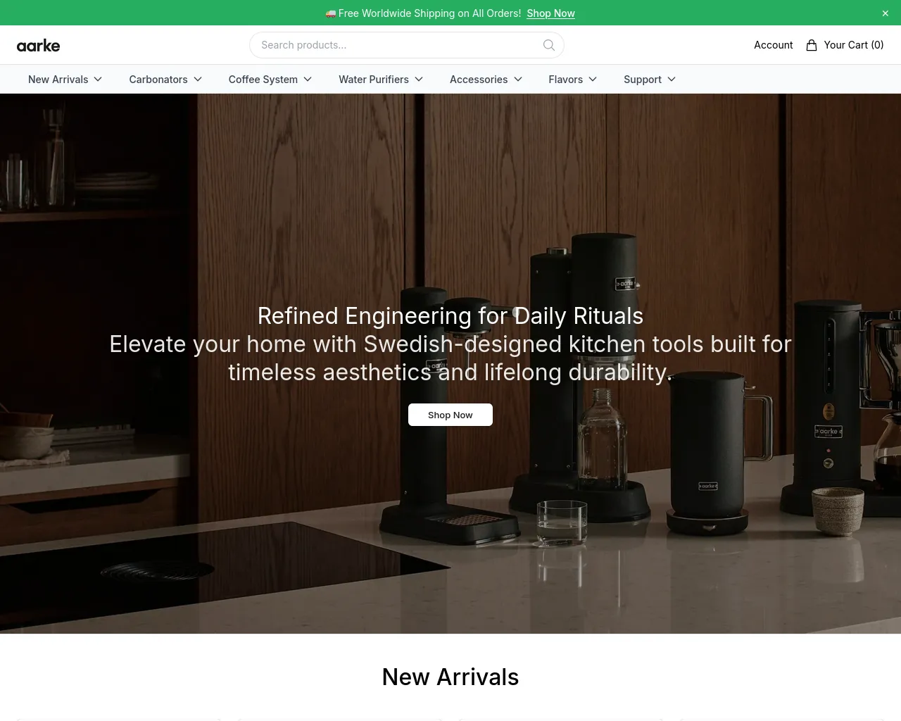 Screenshot of aarkehome.shop